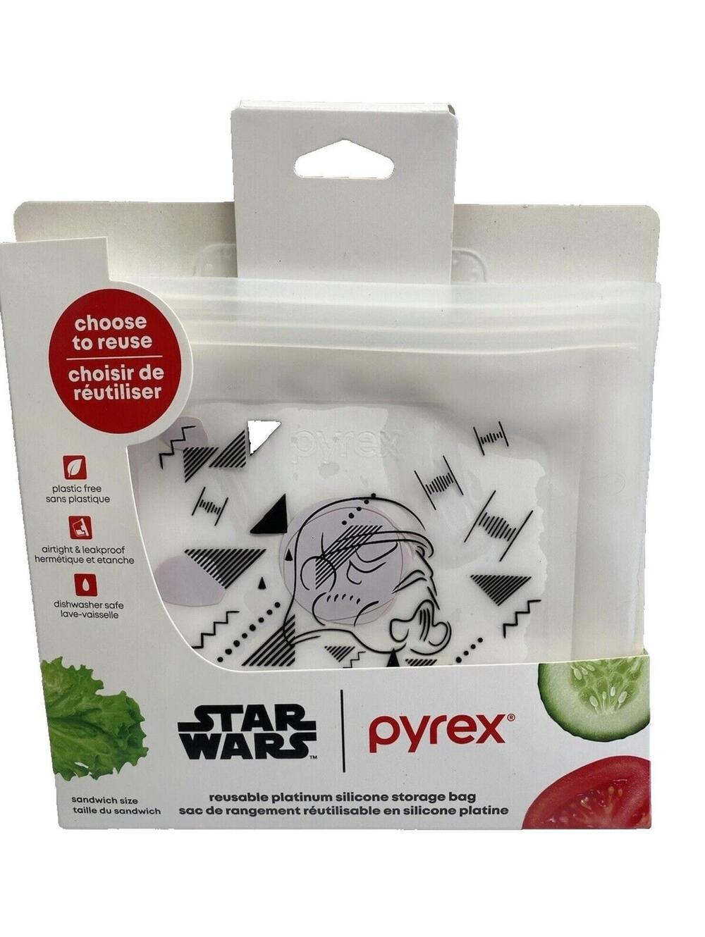 Star Wars  pyrex silicone reusable storage Sandwich bag Star Wars Storm Troopers